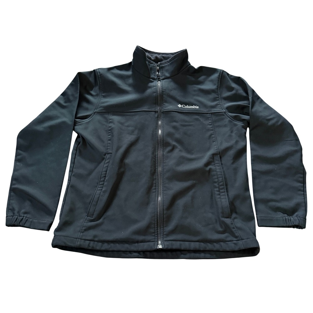 Columbia Men's Ascender Softshell Full Zip Jacket Large Black Omni-Shield XM6093